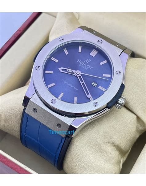 hublot blue watch|hublot watch blue strap.